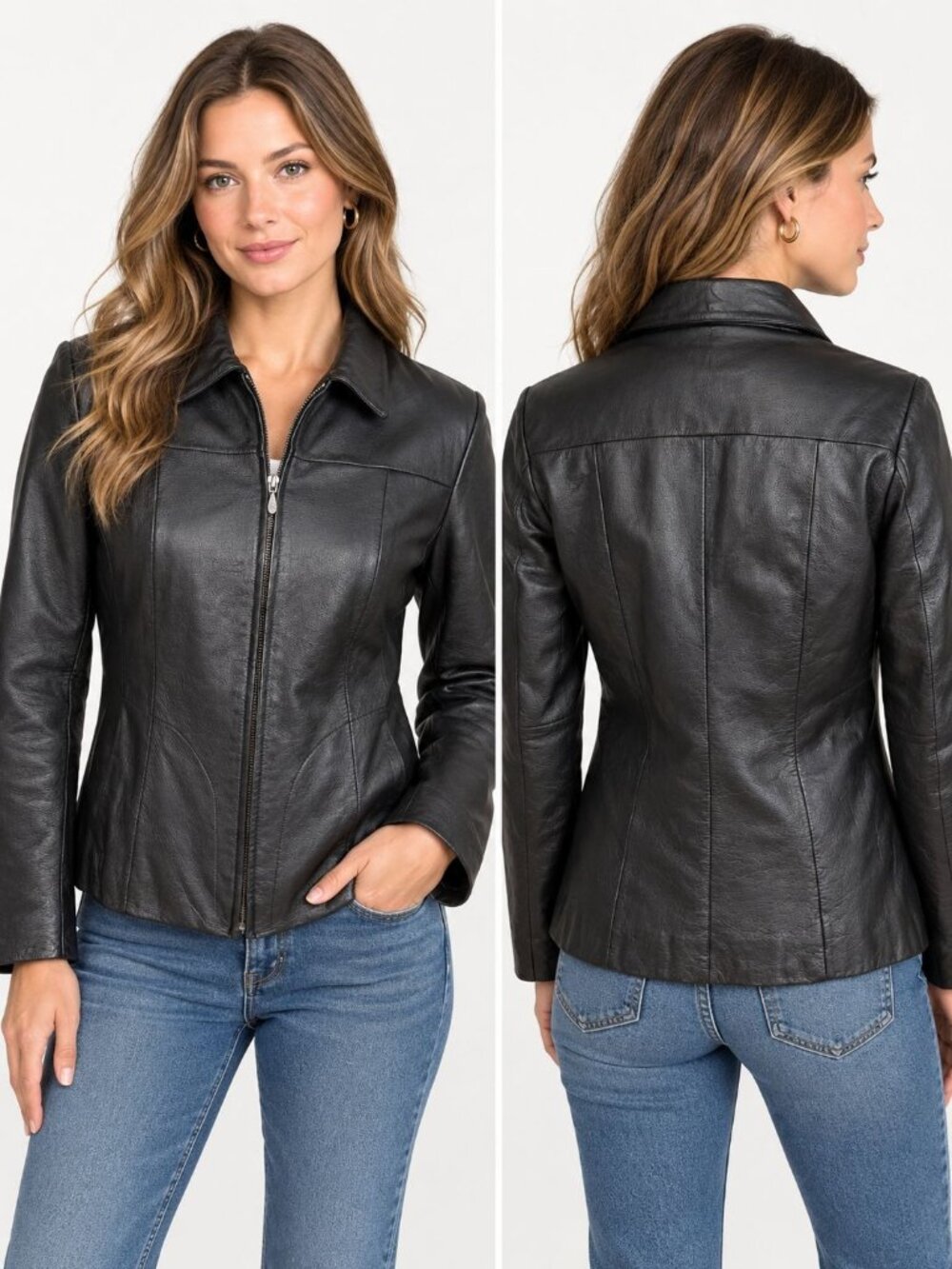 Vintage 90s Wilsons Leather Womens Black Leather Jacket Thinsulate Quilted Size
